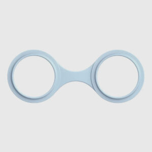 Babyblauwe handboeien in een stuk