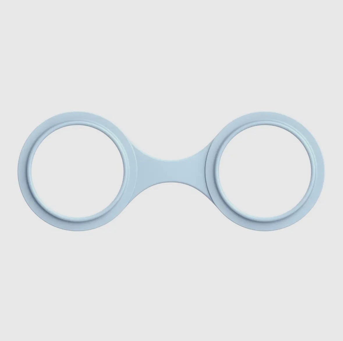 Babyblauwe handboeien in een stuk